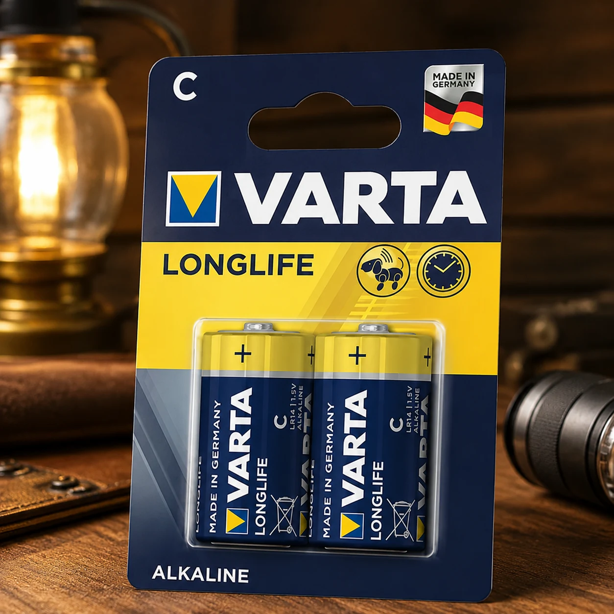 Батарейка VARTA LONGLIFE C BLI 2 (04114101422) — Батарейки, годинники, лампи