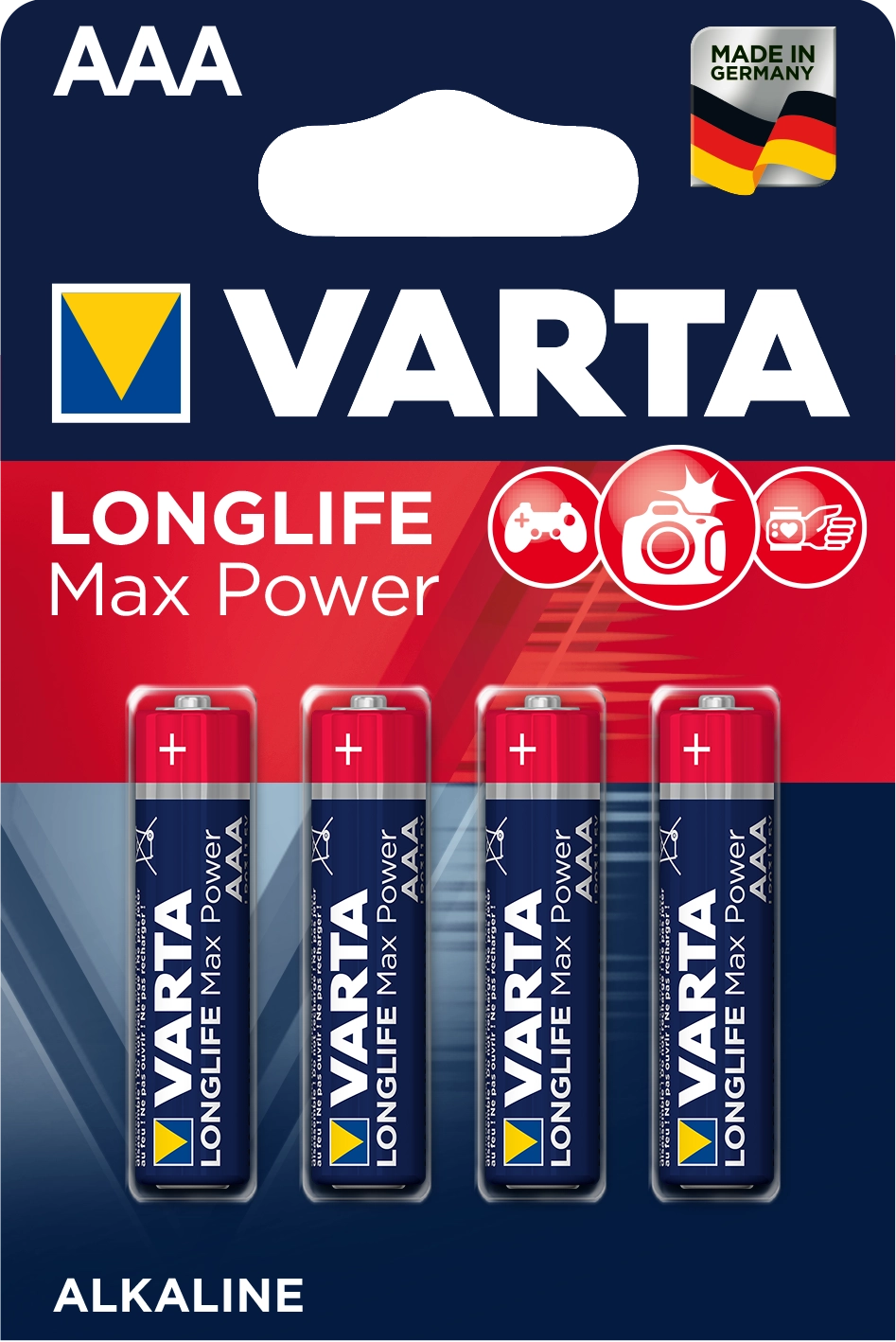 Батарейка Varta Longlife Max Power AAA bli 4 alkaline — фото 2
