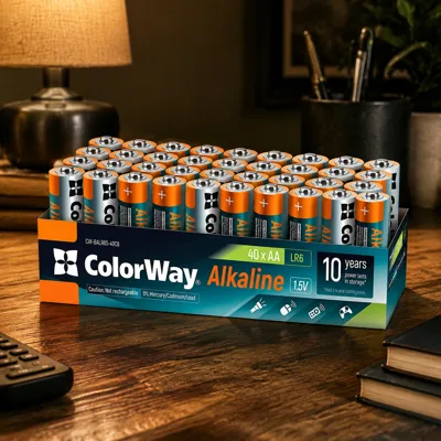 Батарейки СolorWay Alkaline Power лужні AA (40шт) colour box