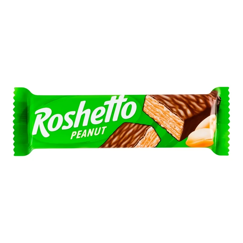 Батончик вафельний Peanut Roshetto Roshen 34г — фото 3