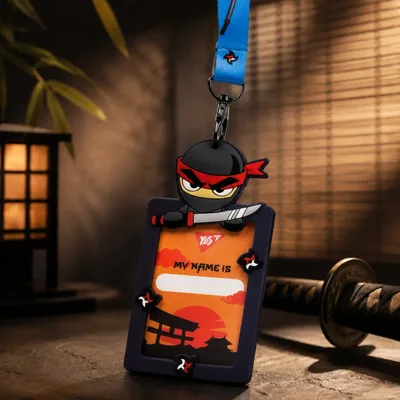 Бейдж силіконовий на стрічці YES Ninja