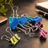Біндер асорті Buromax 19мм (12 шт) — фото 1