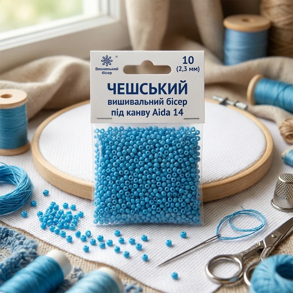 Бісер блакитний, 63020, 5г, Preciosa