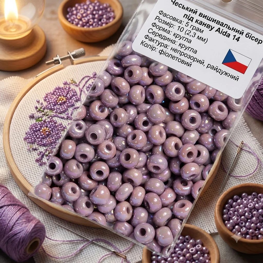 Бісер фіолетовий, 24020, 5г, Preciosa