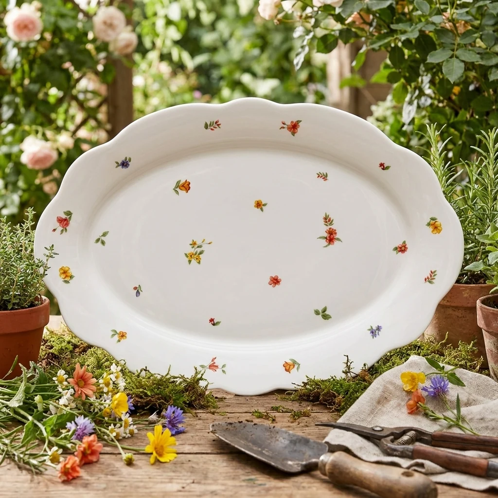 Блюдо керамічне "Cottage Garden" 30*21*2 см