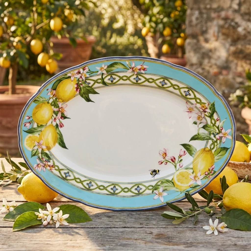 Блюдо керамічне "Giardino di Limone" 30*21 см