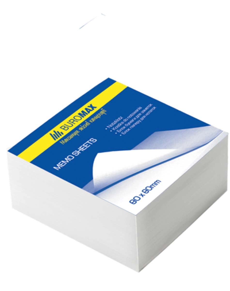 Блок паперу Buromax білий неклеєний 80х80х30мм BM.2201 — фото 2