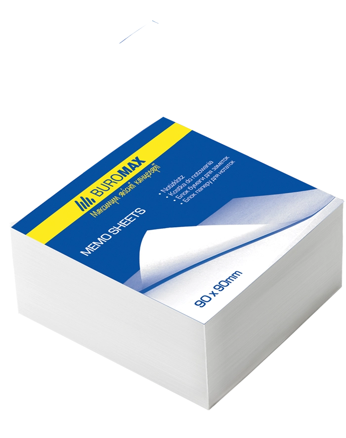 Блок паперу Buromax білий проклеєний 90х90х30мм BM.2208 — фото 2
