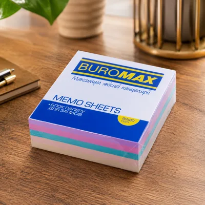 Блок паперу Buromax Декор Клеєний 80х80х30мм BM.2272