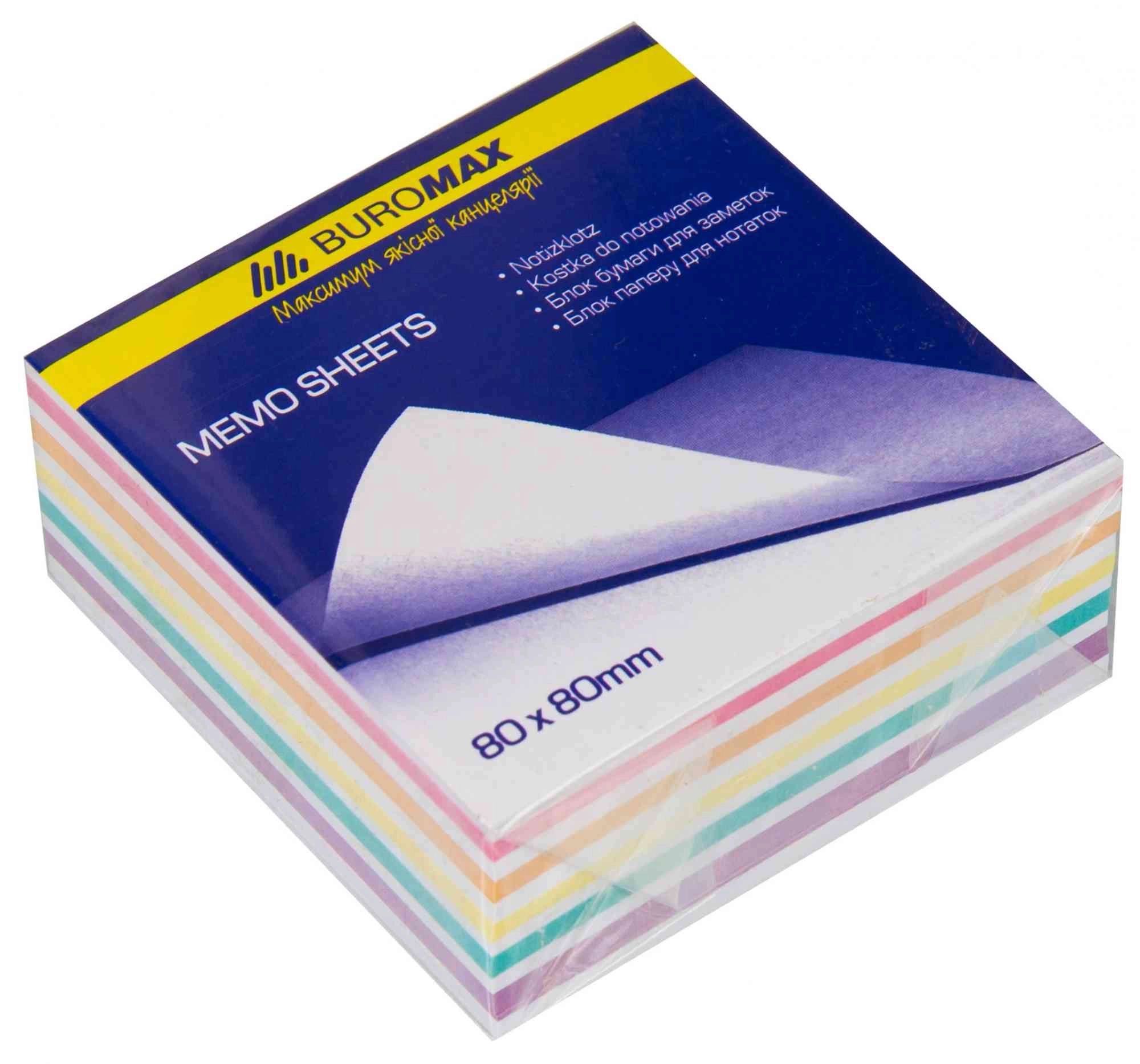 Блок паперу мікс непроклеєний 80х80х30мм BM.2233 Buromax — фото 2