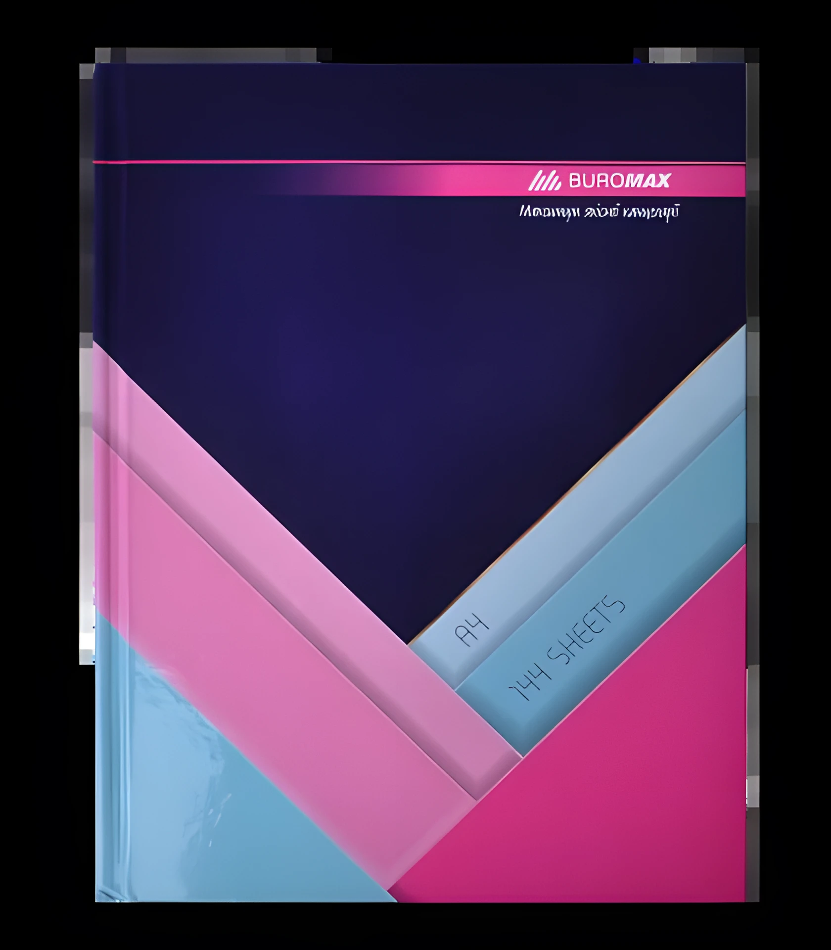 Блокнот A4 Buromax Modest 144 аркушів клітинка офсет тверда темно-синя BM.24419102-03