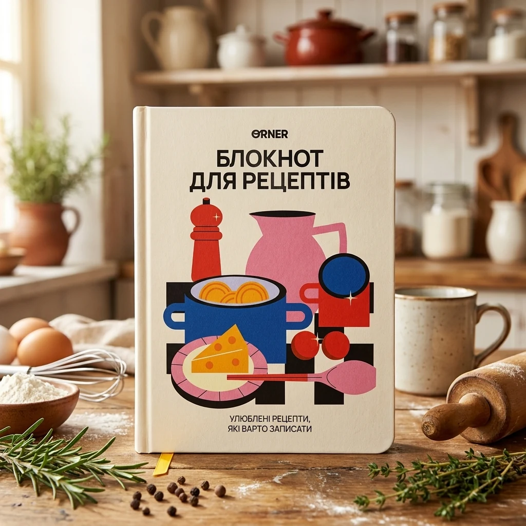 Блокнот А5 кулінарний "Для твоїх рецептів" світлий
