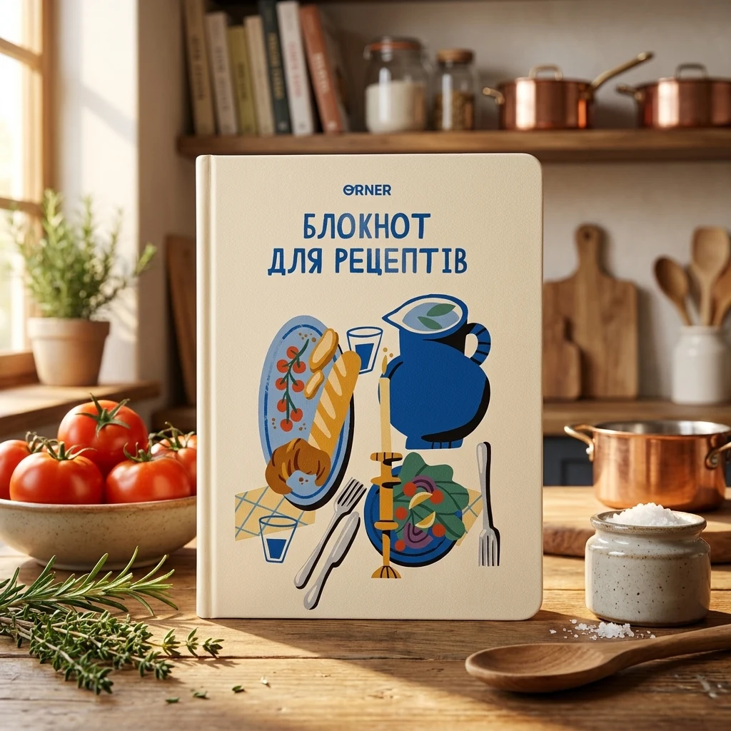 Блокнот А5 кулінарний "Моїї рецепти" світлий