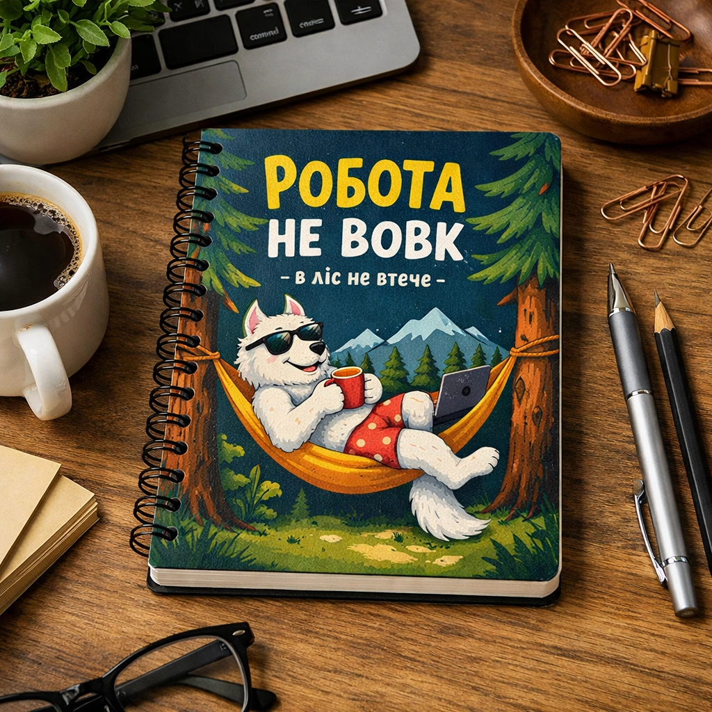 Блокнот А5 ORNER Робота не вовк — Блокноти та щоденники