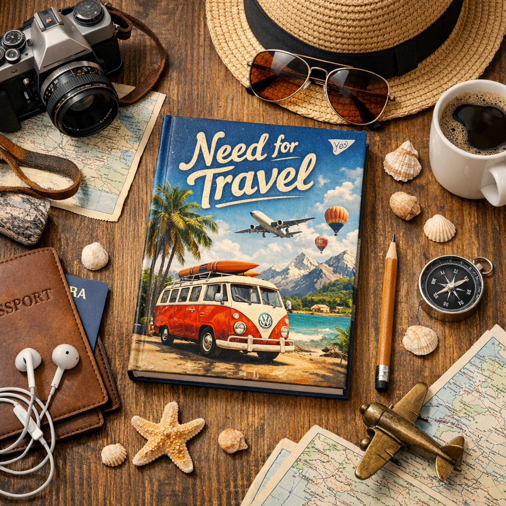 Блокнот А5 Yes 64 аркуші 7БЦ Need for travel клітинка