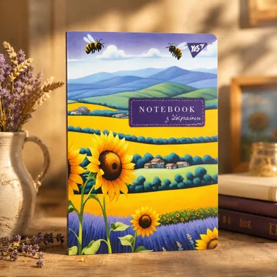 Блокнот А5 Yes 64 аркуші інтегральна обкладинка егрована обкладинка Ukrainian notebook клітинка 152074