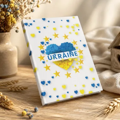 Блокнот А6 Аркуш клітинка 48 аркушів тверда обкл Україна асорті 1В2915