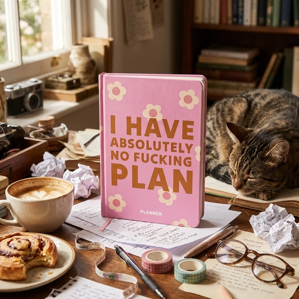 Блокнот для планування "I have ABSOLUTELY NO plan mini" рожевий