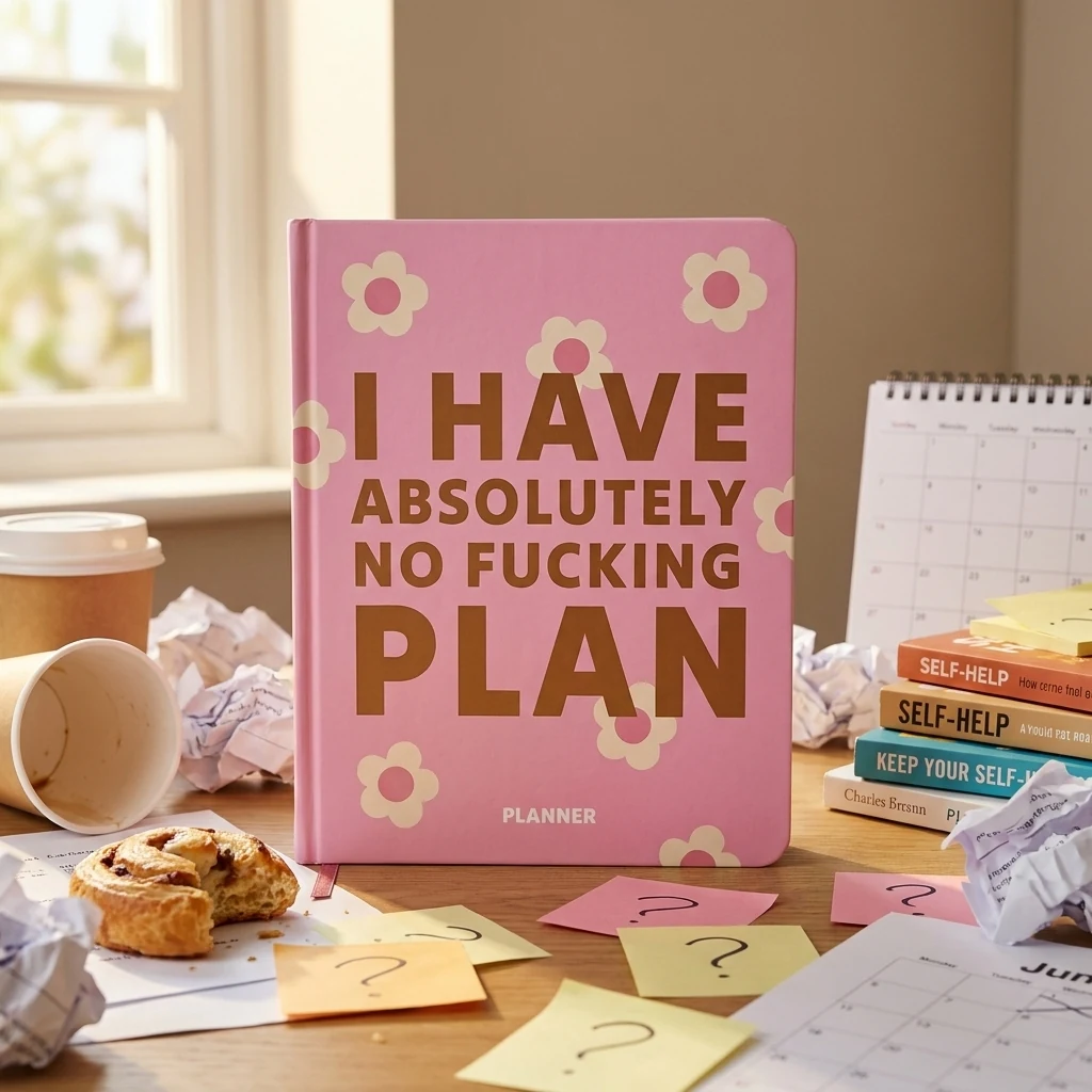 Блокнот для планування "I HAVE ABSOLUTELY NO PLAN" рожевий