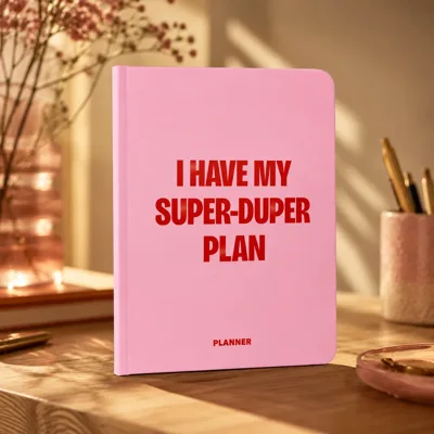 Блокнот для планування I HAVE MY SUPER-DUPER PLAN рожевий orner-2745