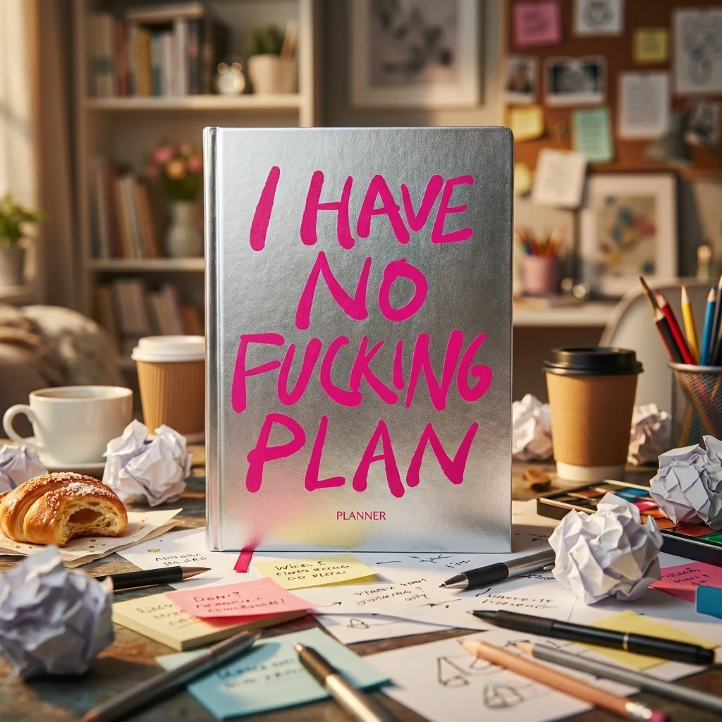 Блокнот для планування "I HAVE NO PLAN" срібло 210 * 165 мм
