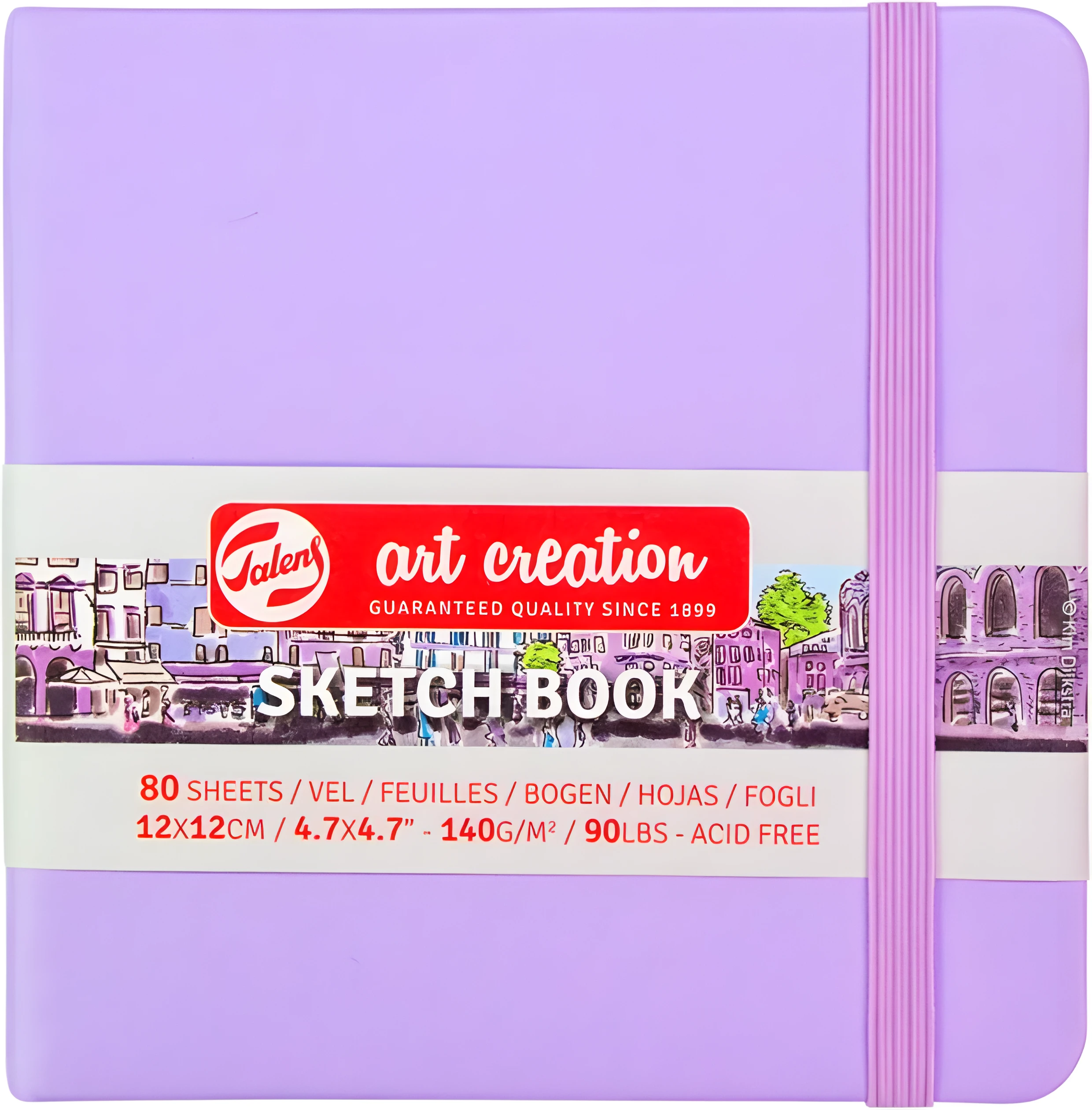 Блокнот для графіки Talens Art Creation 140г/м2 12*12см 80л Pastel Violet Royal Talens