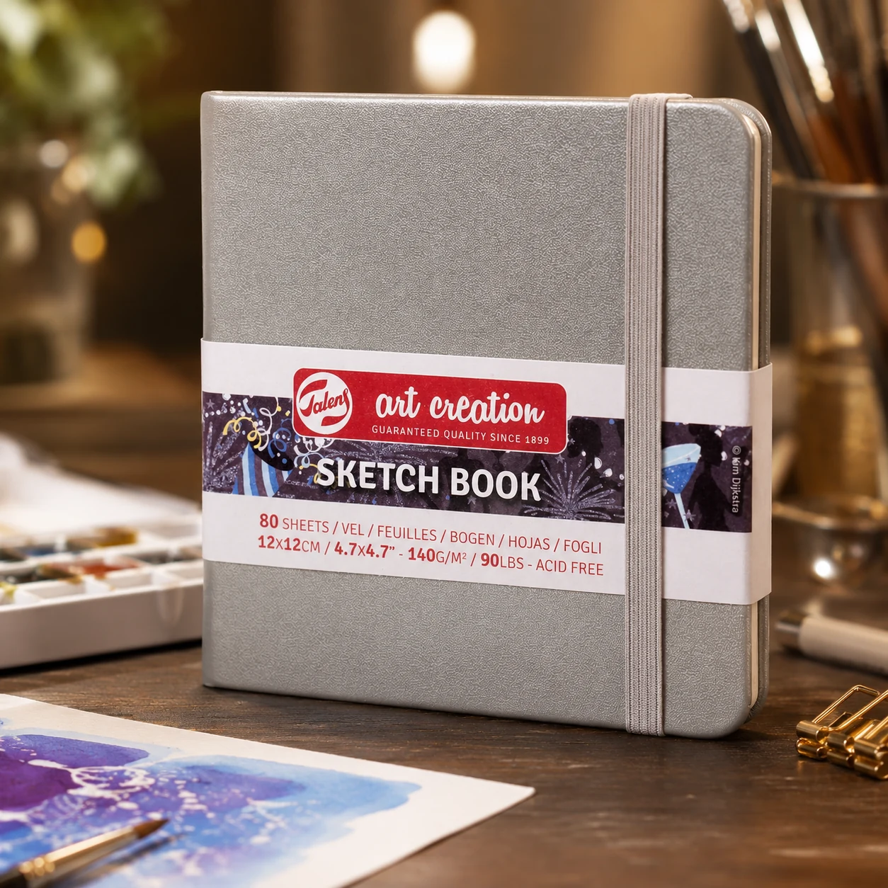 Блокнот для графіки Talens Art Creation Shiny Silver 12х12см — Живопис