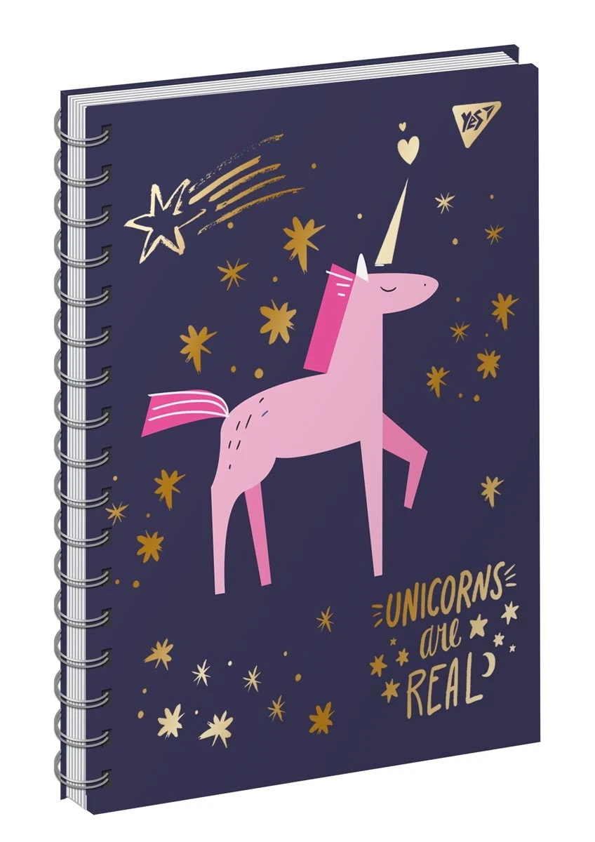 Блокнот А6 UNICORN YES з глітером та золотим фольгуванням — фото 2