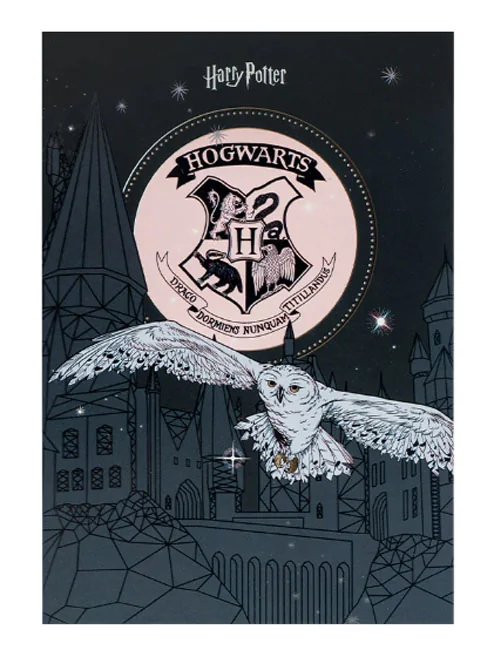 Блокнот клеєний А5 50 аркушів, клітинка, обкладинка картон, Harry Potter Kite