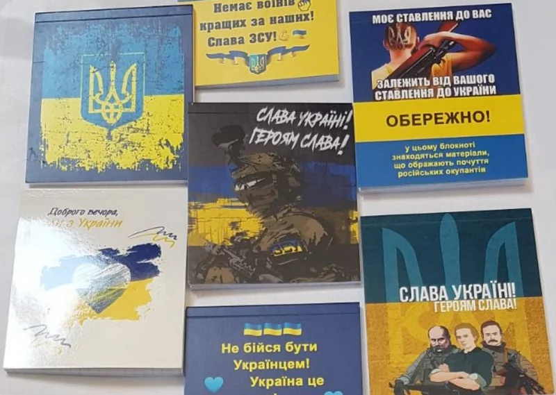 Блокнот клеєний А6 40 аркушів, клітинка, обкладинка картон, Україна — фото 2