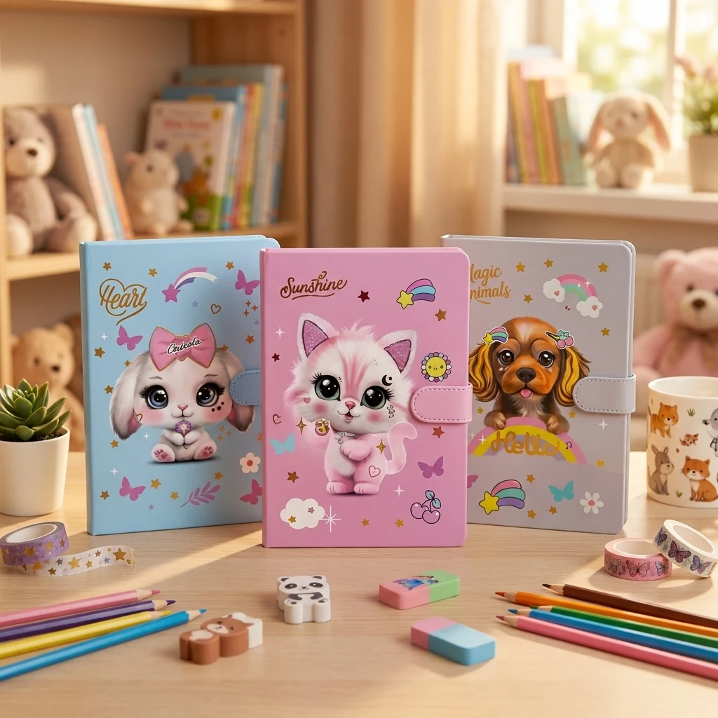 Блокнот на магніті А5 70 листів, клітка "Animals"