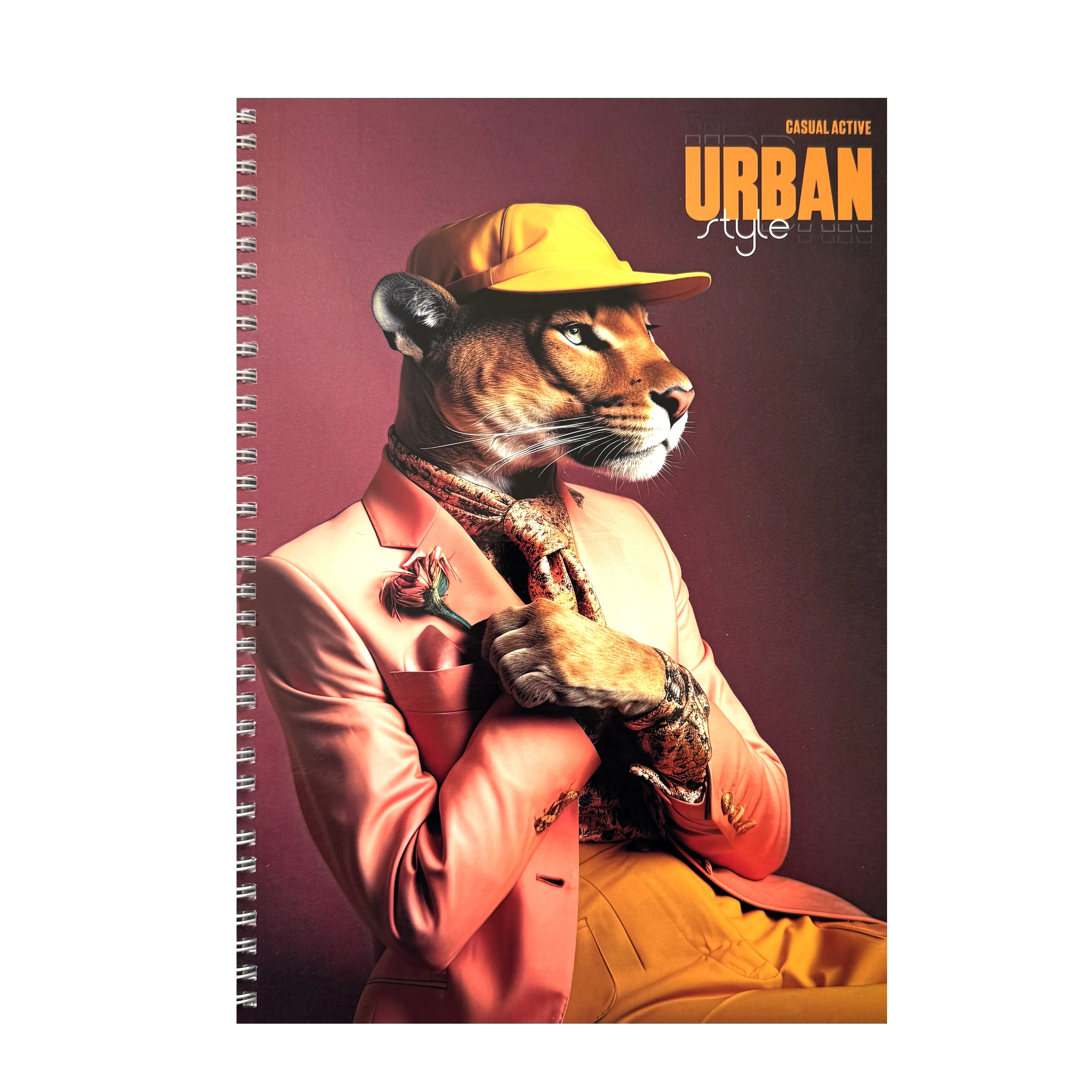 Блокнот на пружині А4 Офіс Центр Elegant lioness 96 аркушів клітинка офсет ОС-96003