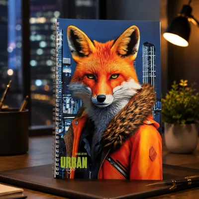 Блокнот на пружині А4 Офіс Центр Fashionable fox 96 аркушів клітинка офсет ОС-96002