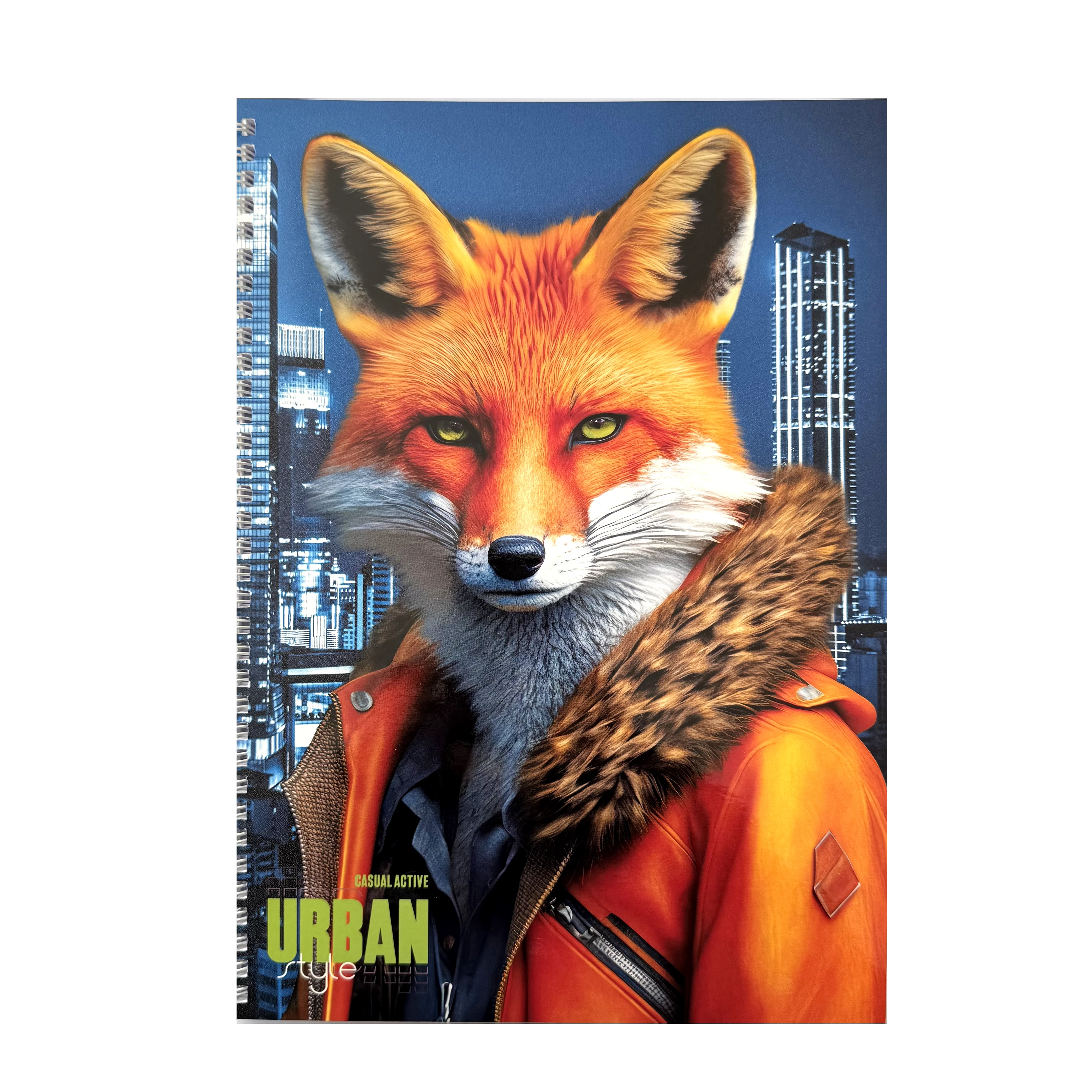 Блокнот на пружині А4 Офіс Центр Fashionable fox 96 аркушів клітинка офсет ОС-96002