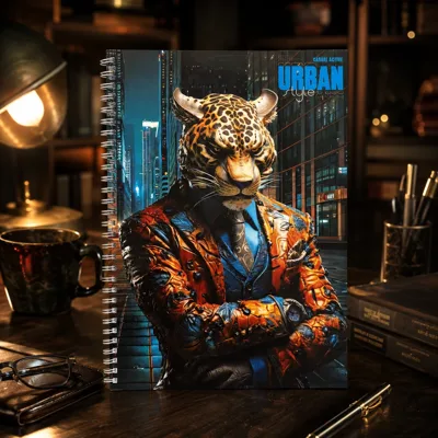 Блокнот на пружині А4 Офіс Центр Fierce tiger 96 аркушів клітинка офсет ОС-96004
