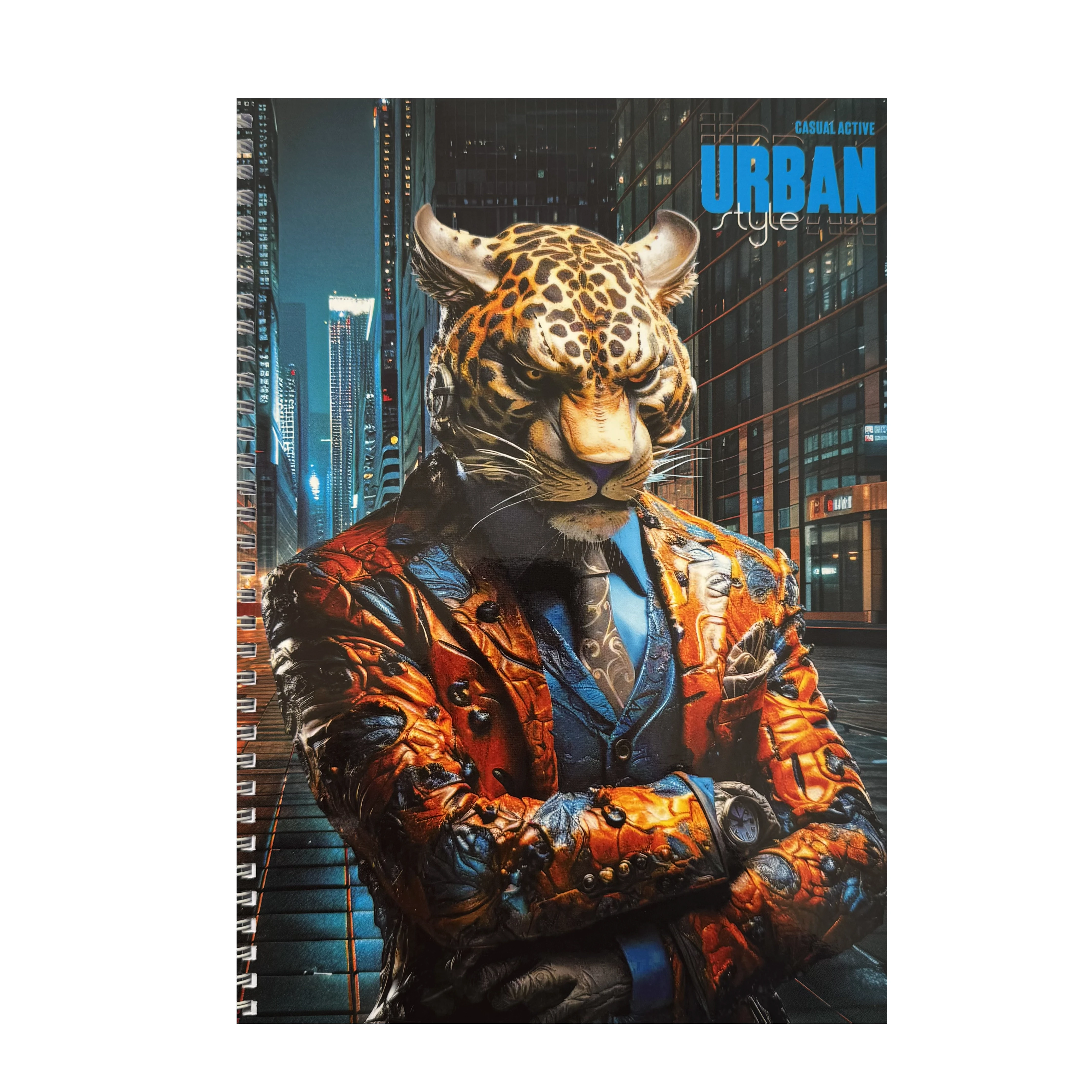 Блокнот на пружині А4 Офіс Центр Fierce tiger 96 аркушів клітинка офсет ОС-96004