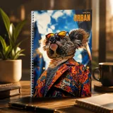 Блокнот А4 на спіралі Koala in the city 96 аркушів клітинка — фото 1