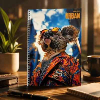 Блокнот на пружині А4 Офіс Центр Koala in the city 96 аркушів клітинка офсет ОС-96007