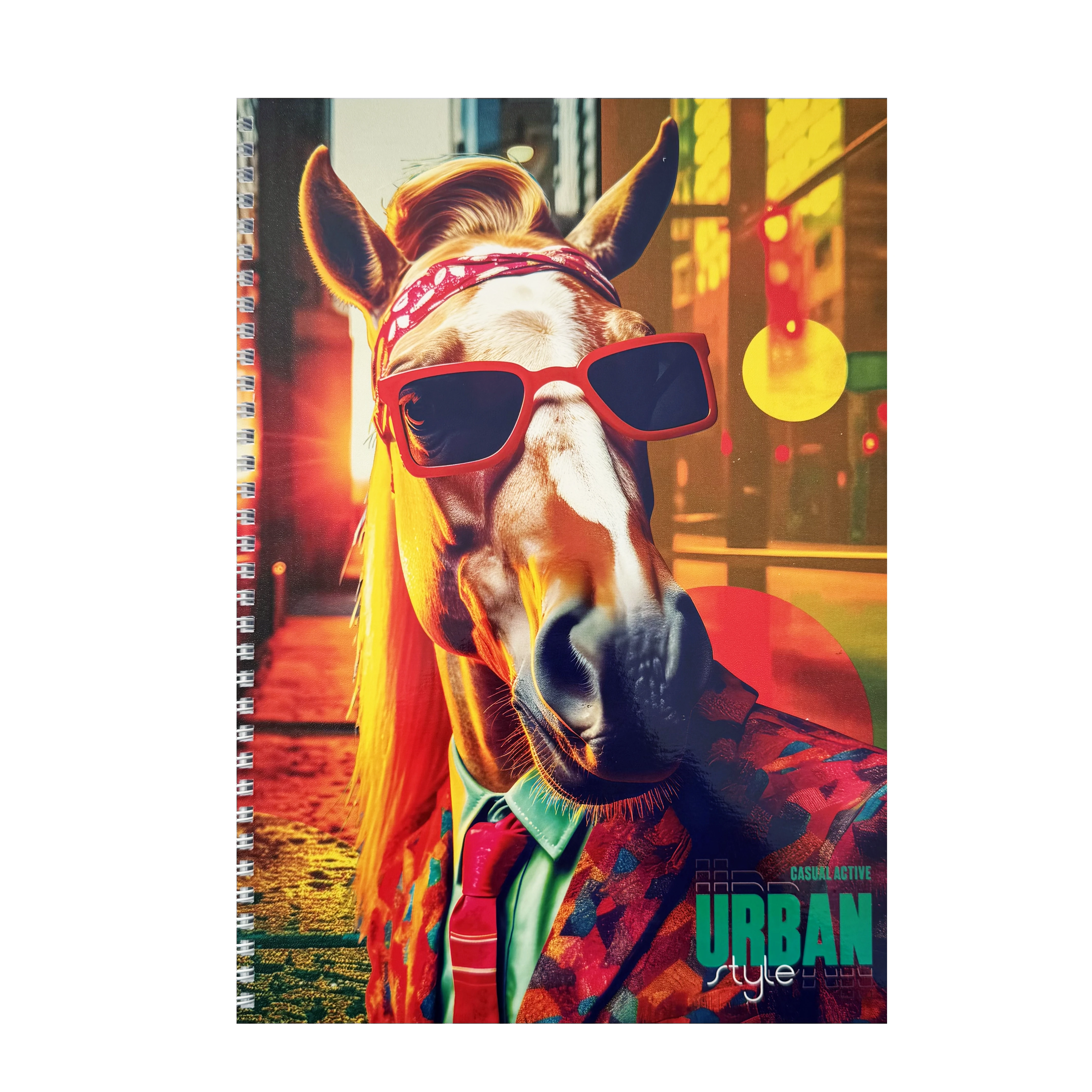 Блокнот на пружині А4 Офіс Центр Stylish horse: Rap on rails 96 аркушів клітинка офсет ОС-96010