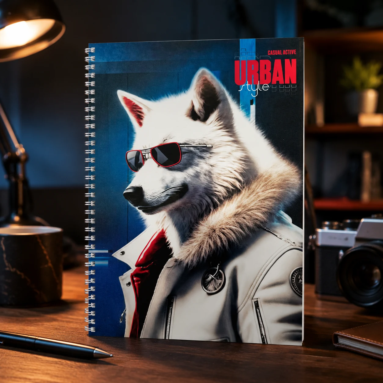 Блокнот А4 на пружині White wolf 96 аркушів клітинка — Блокноти та щоденники
