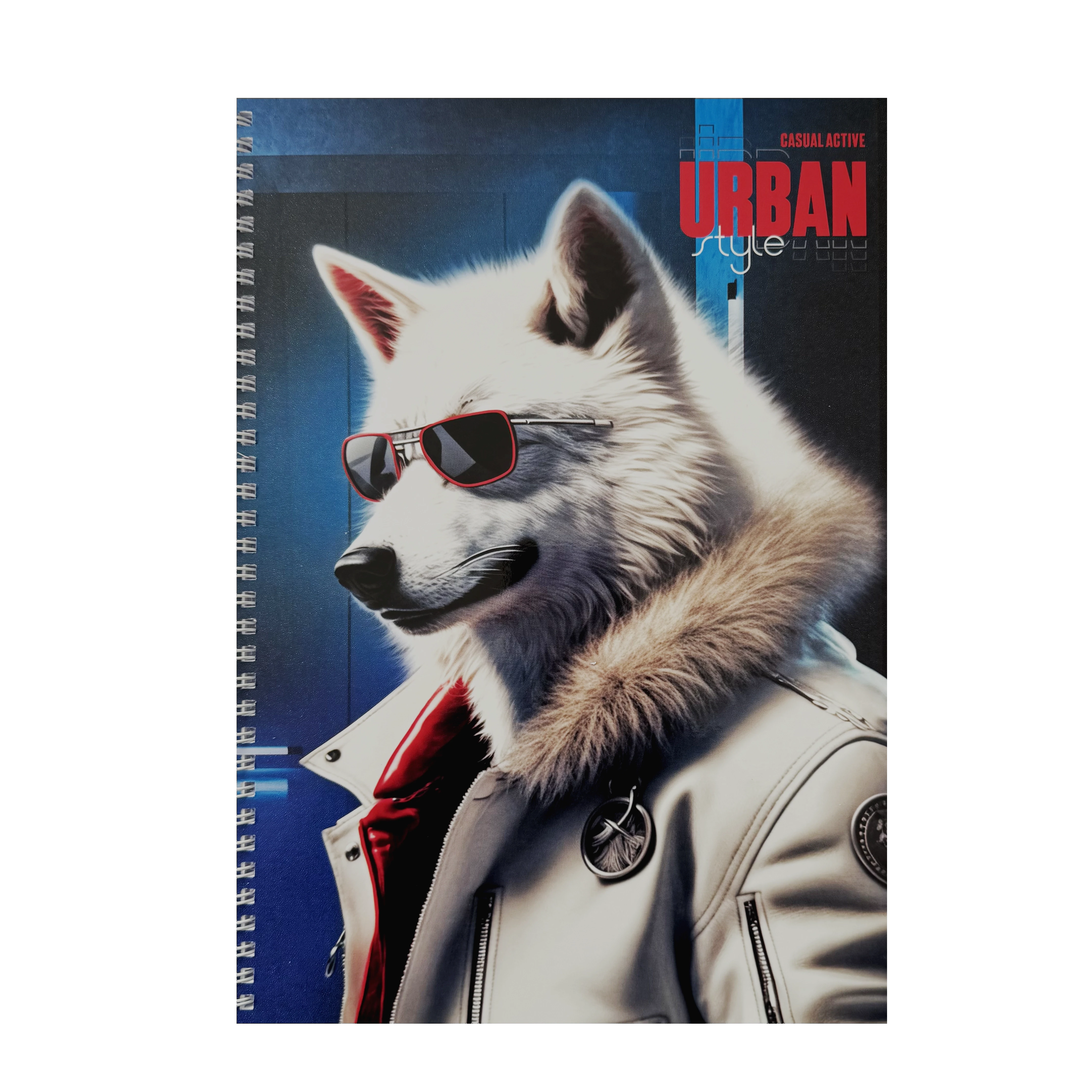 Блокнот на пружині А4 Офіс Центр White wolf 96 аркушів клітинка офсет ОС-96001