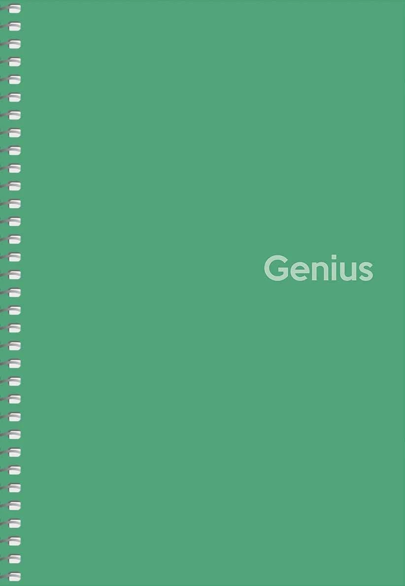 Блокнот на спіралі А5 Genius 80 аркушів клітинка пластик — Блокноти та щоденники