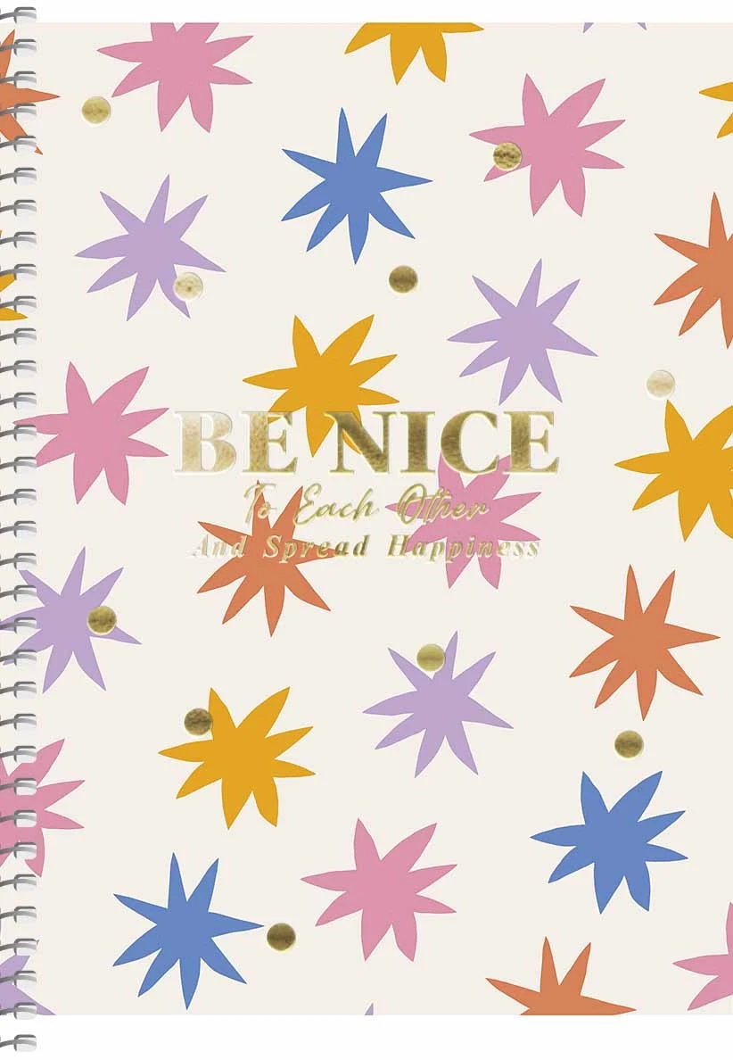 Блокнот на спіралі А5 Student 80 аркушiв тиснення золотом