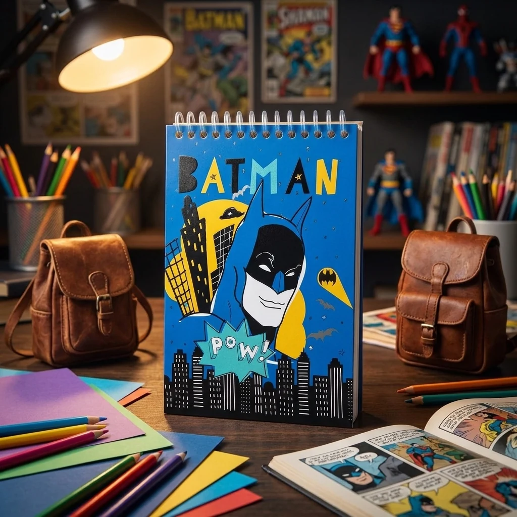 Блокнот на спіралі А6 48 чистих аркушів "Batman" Kite