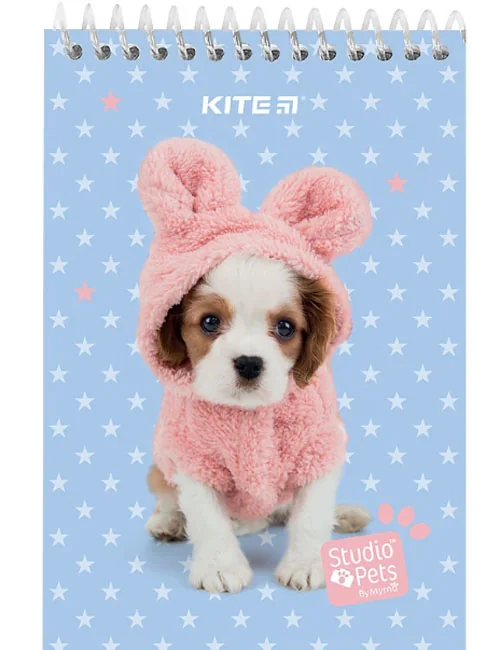 Блокнот на спіралі А6 48 чистих аркушів "Studio Pets" Kite