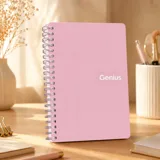 Блокнот на спіралі A6 Genius 80 аркушів клітинка пастель — фото 1