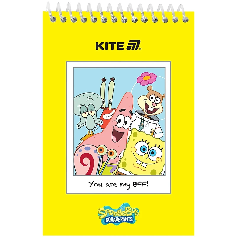 Блокнот на спіралі А6 Kite SpongeBob 48 аркушів — Блокноти та щоденники