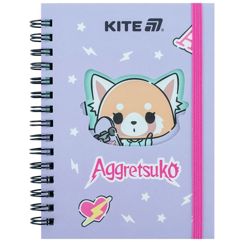 Блокнот на спіралі А6 Kite Aggretsuko 80 аркушів — фото 2