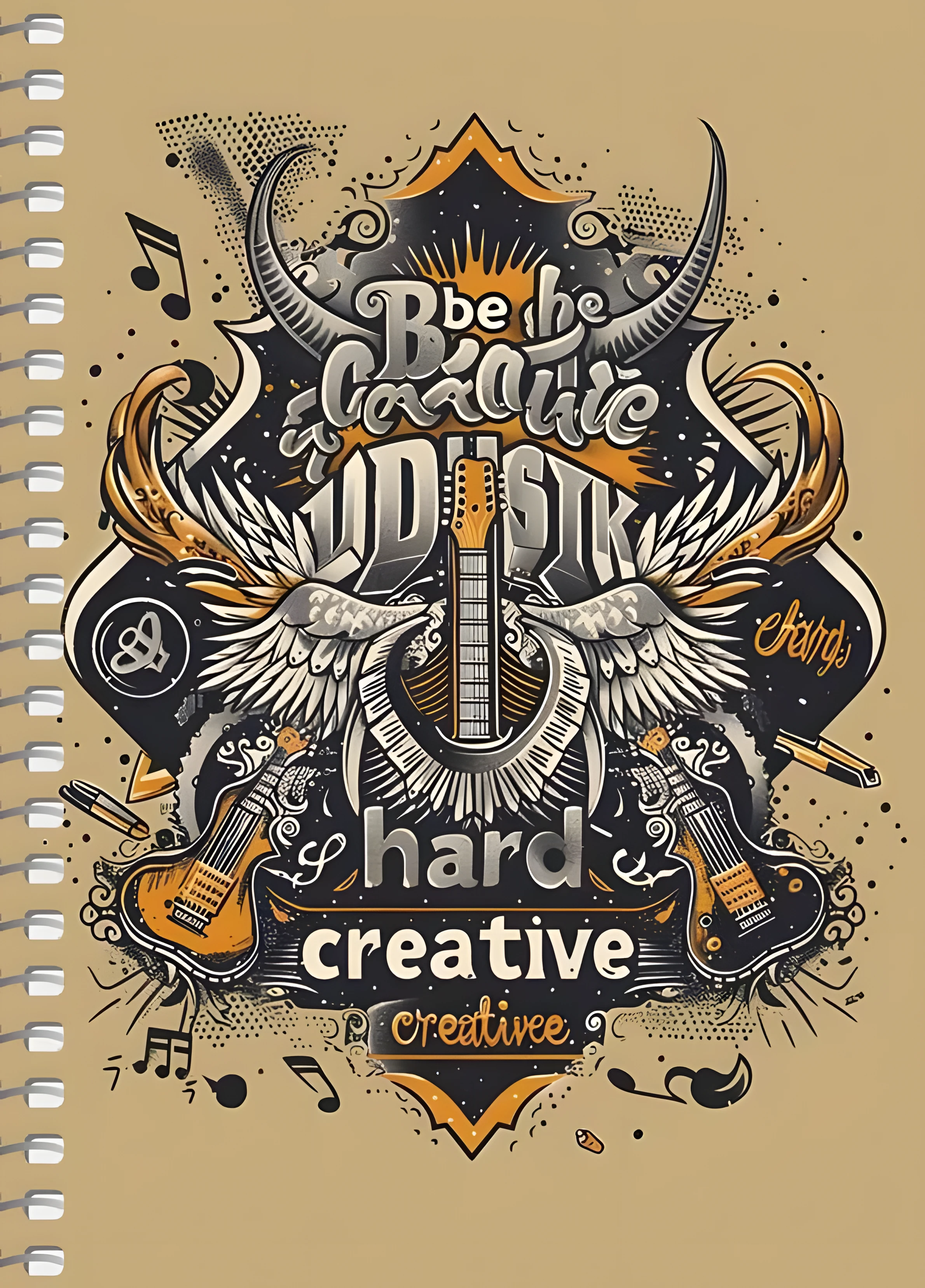 Блокнот на спіралі A6 Student 80 аркушiв BД лак матовий крафт картон