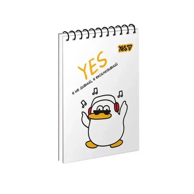 Блокнот на спіралі А7 80 аркушів, клітинка "I Can" YES
